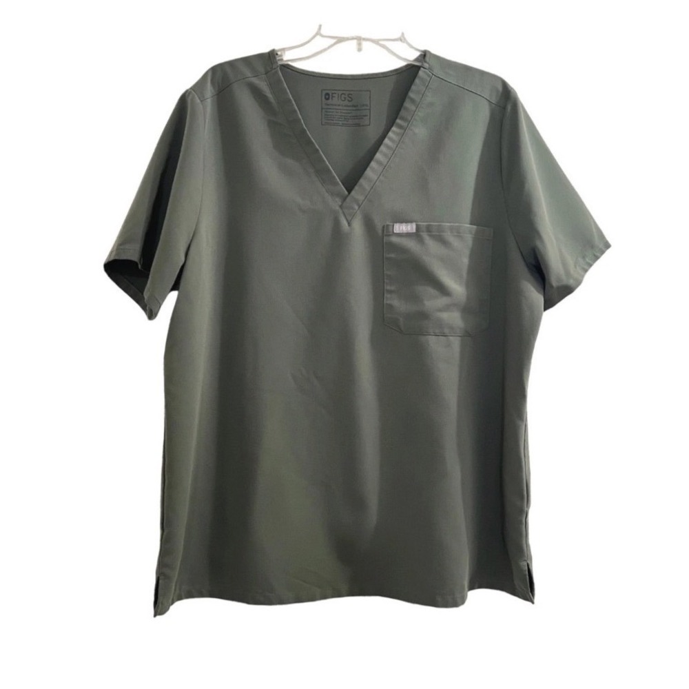 FIGS New Catarina One-Pocket Scrub Top Moss Green Women's Plus Size 2XL